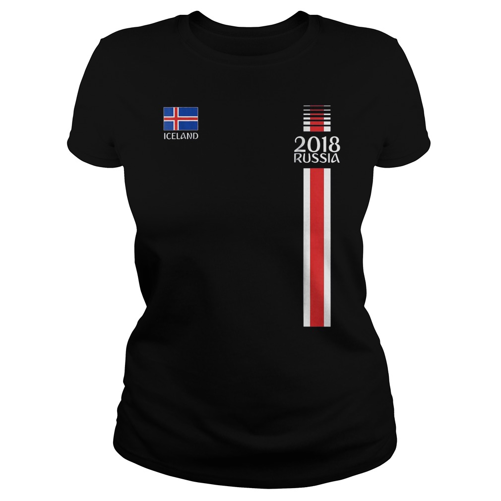 Iceland World Cup Football Jersey 2018 T-Shirt Ladies Tee