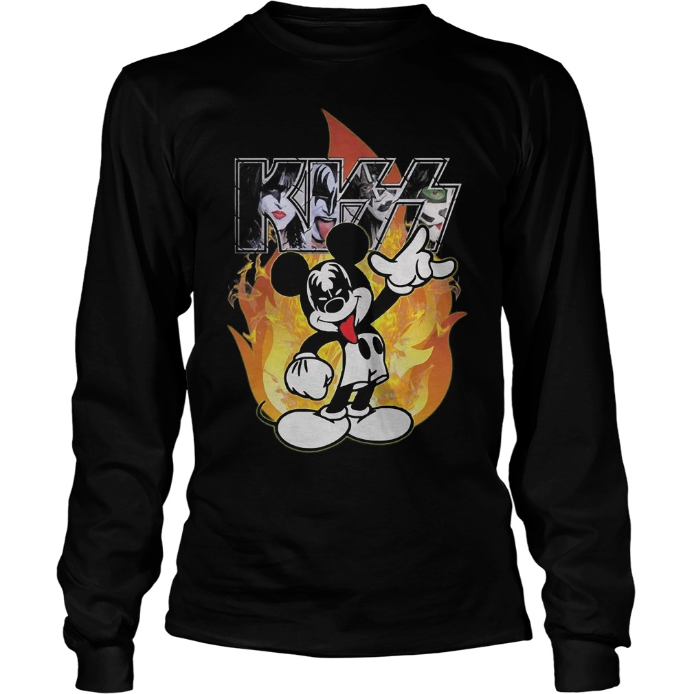 Kiss Mickey Mouse T-Shirt Longsleeve Tee Unisex