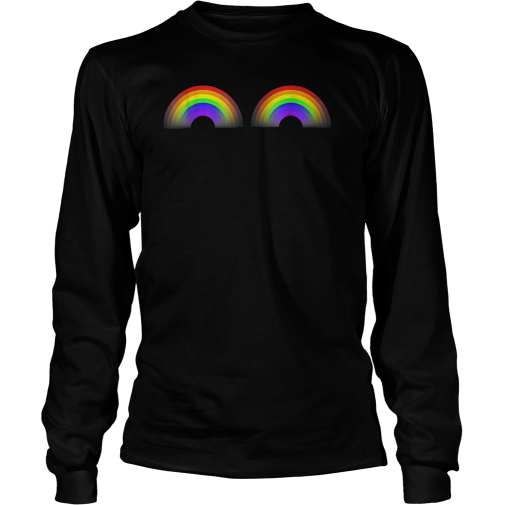 LGBT Pride Boobs Love Is Love 2018 T-Shirt Unisex Longsleeve Tee