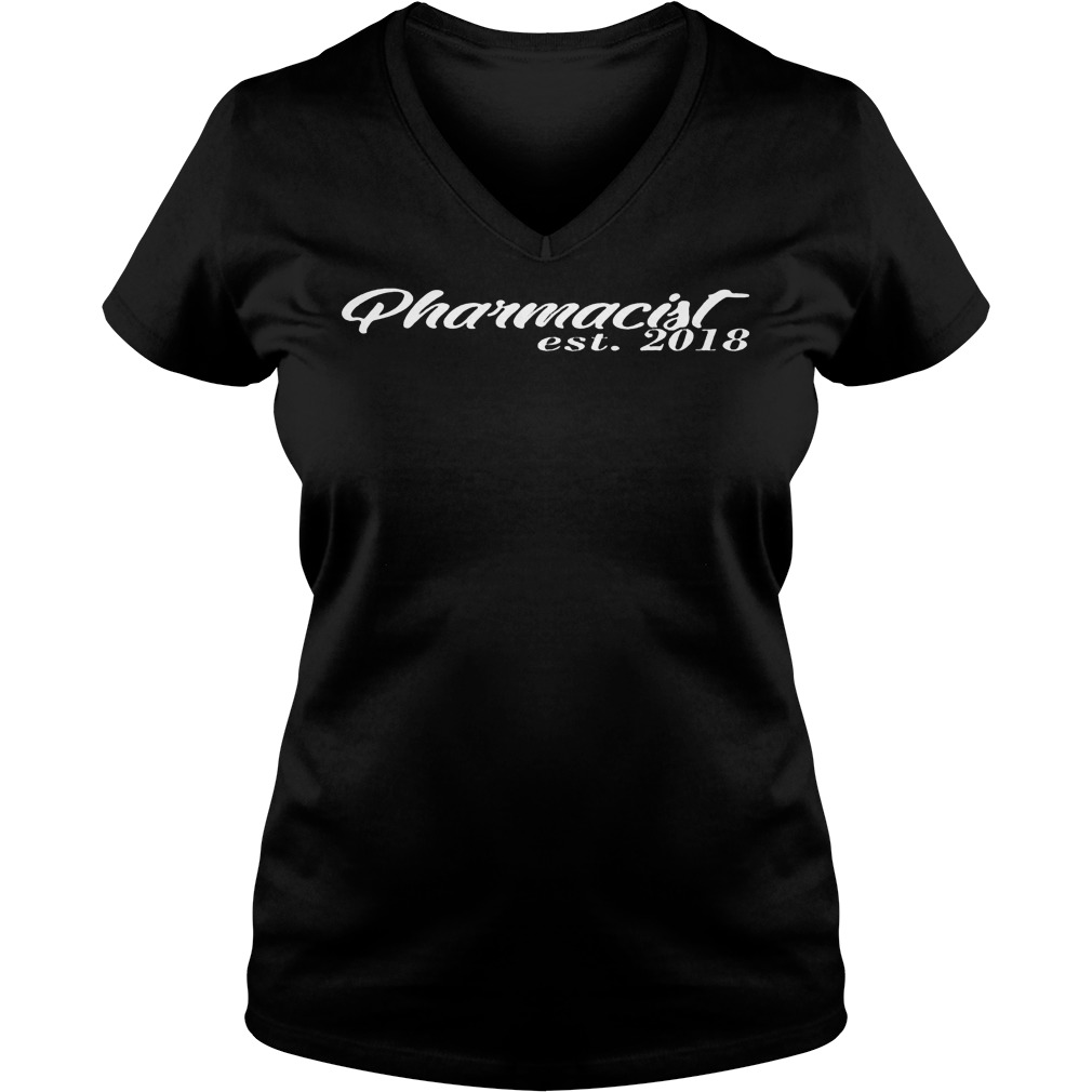 Pharmacy Graduation Gift For Pharmacists Est T-Shirt Ladies V-Neck