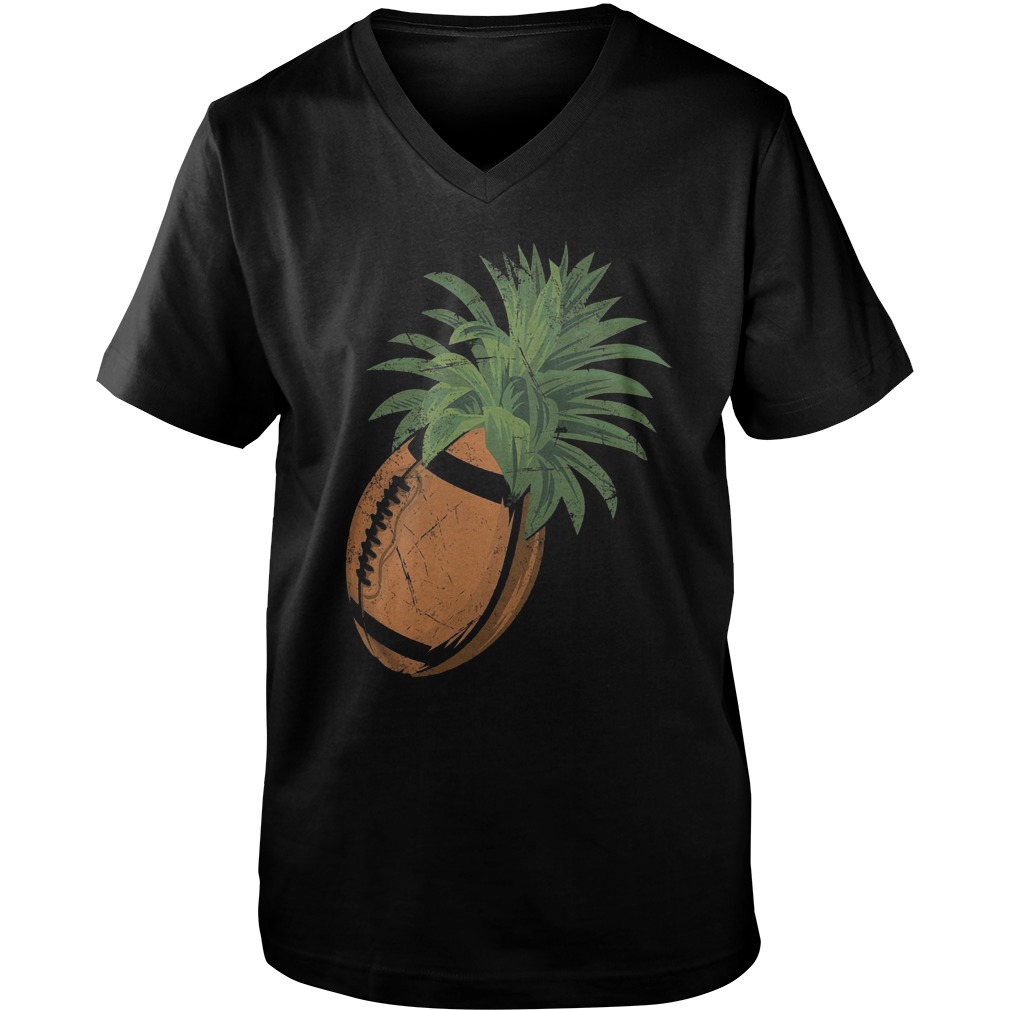 Pineapple Football T-Shirt Guys V-Neck