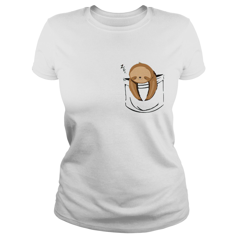 Pocket Sloth T-Shirt Ladies Tee