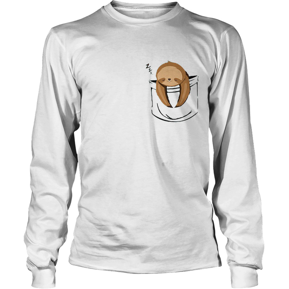 Pocket Sloth T-Shirt Unisex Longsleeve Tee