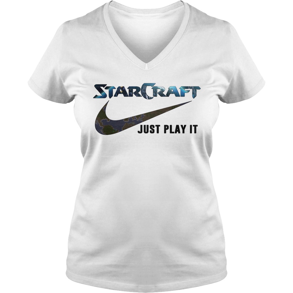 Starcraft And Nike Just Play It T-Shirt Ladies V-Neck