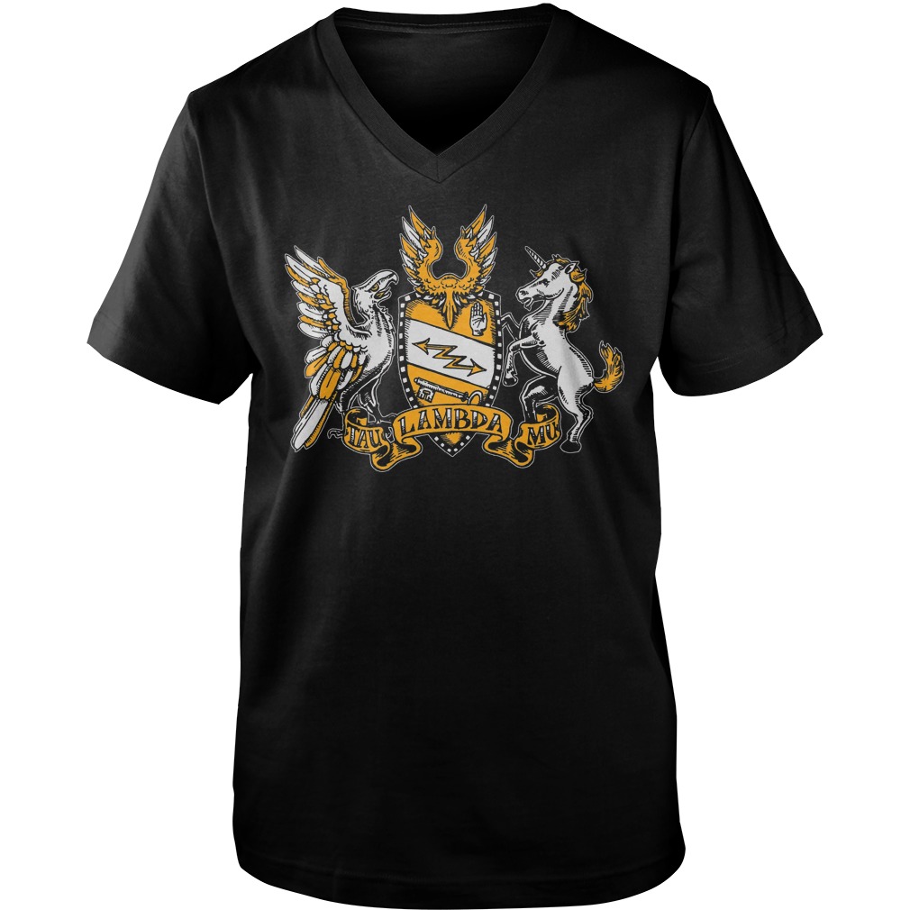 Tau Lambda Mu - Tam Crest T-Shirt Guys V-Neck