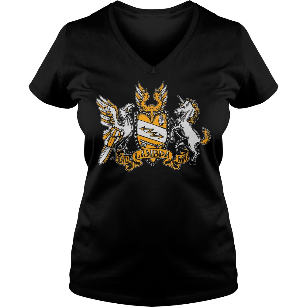 Tau Lambda Mu - Tam Crest T-Shirt Ladies V-Neck