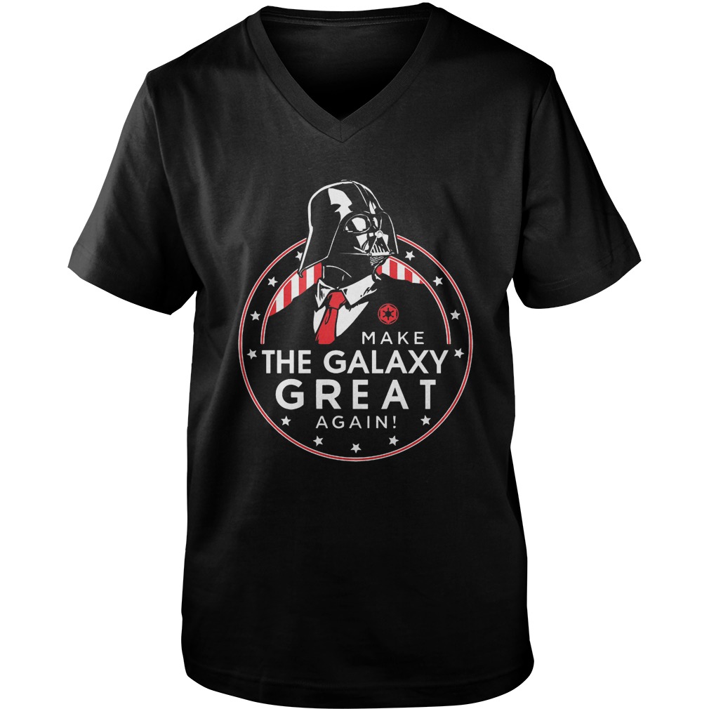 Trumps Space Force Make The Galaxy Great Again Darth Vader T-Shirt Guys V-Neck