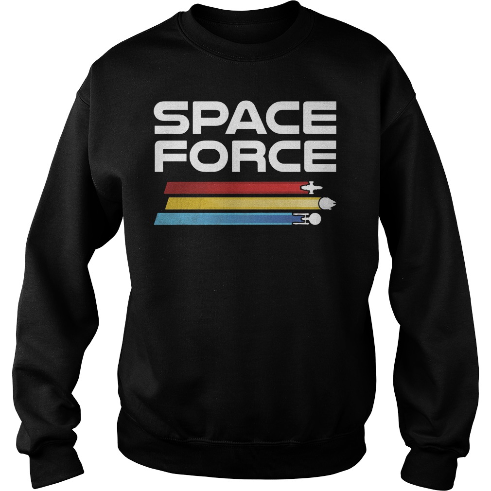 Trumps Space Force Ussf With Star Wars With Firefly With Star Trek Sweater