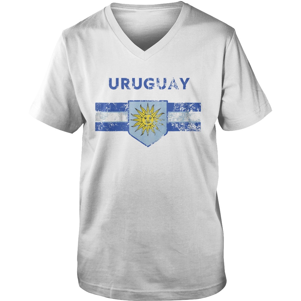 Uruguay Flag Soccer Jersey 2018 T-Shirt Guys V-Neck