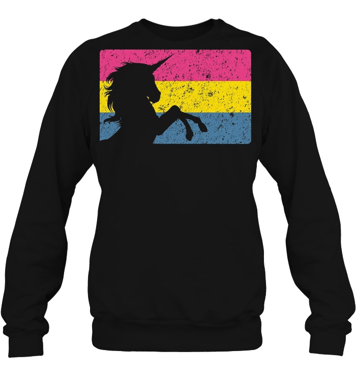 Vintage Pansexual Unicorn Pride Flag Sweater