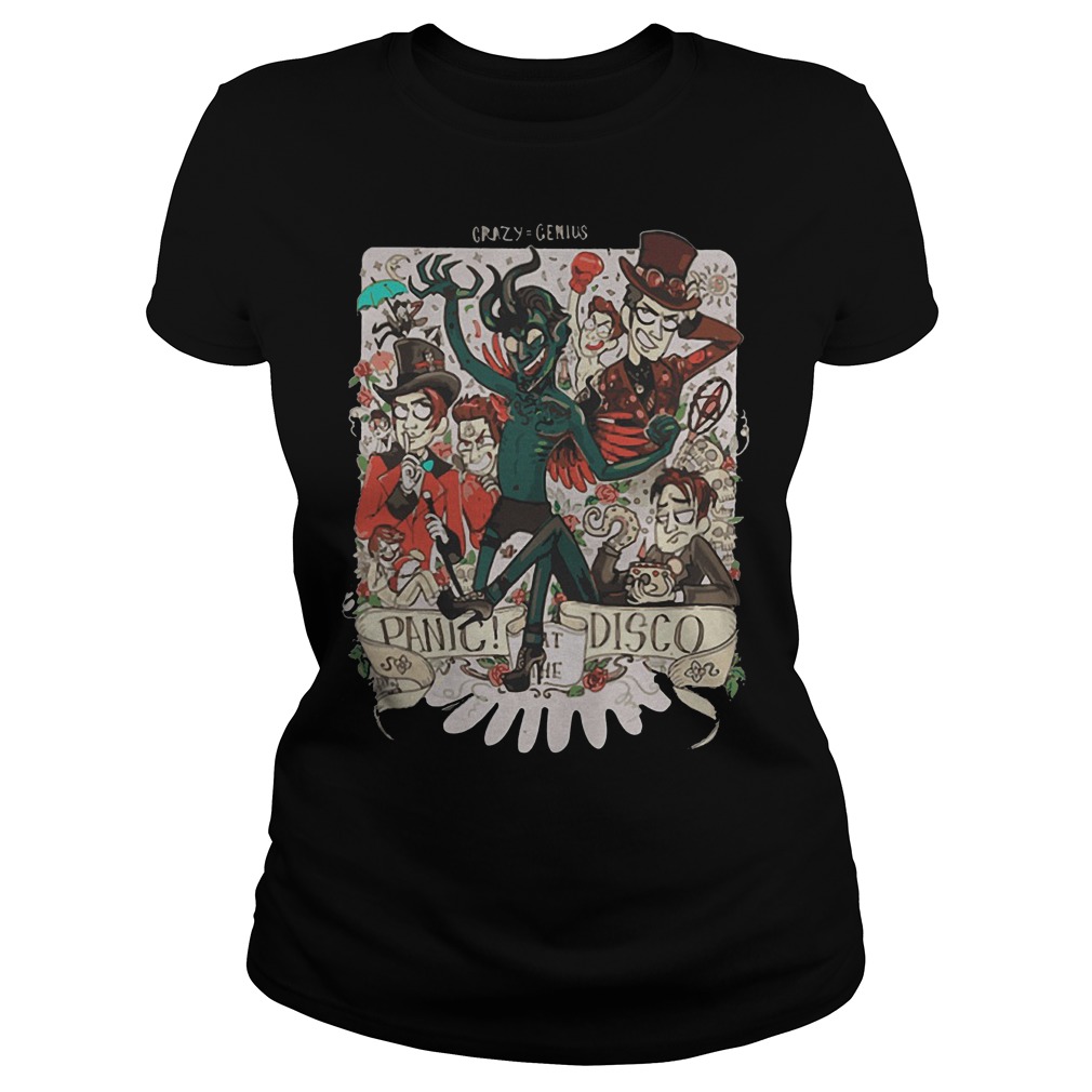 Crazy Genius Panic At The Disco T-Shirt Classic Ladies Tee