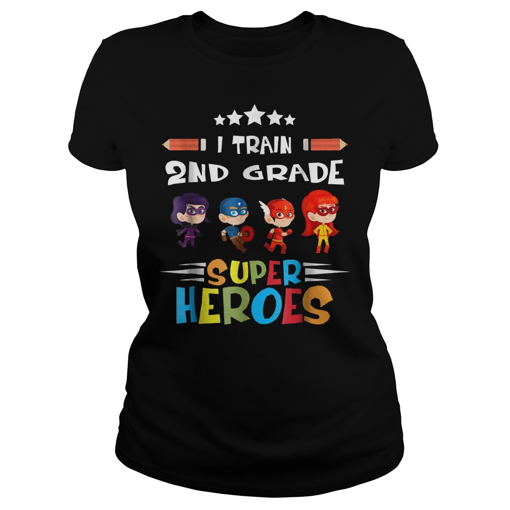 I Train 2nd Grade Super Heroes Classic Ladies Tee