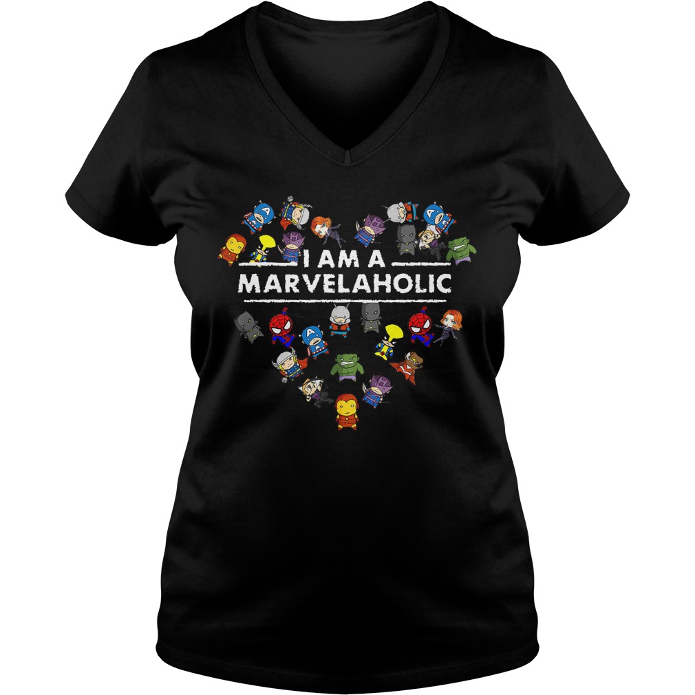 I am a Marvelaholic shirt Ladies V-Neck