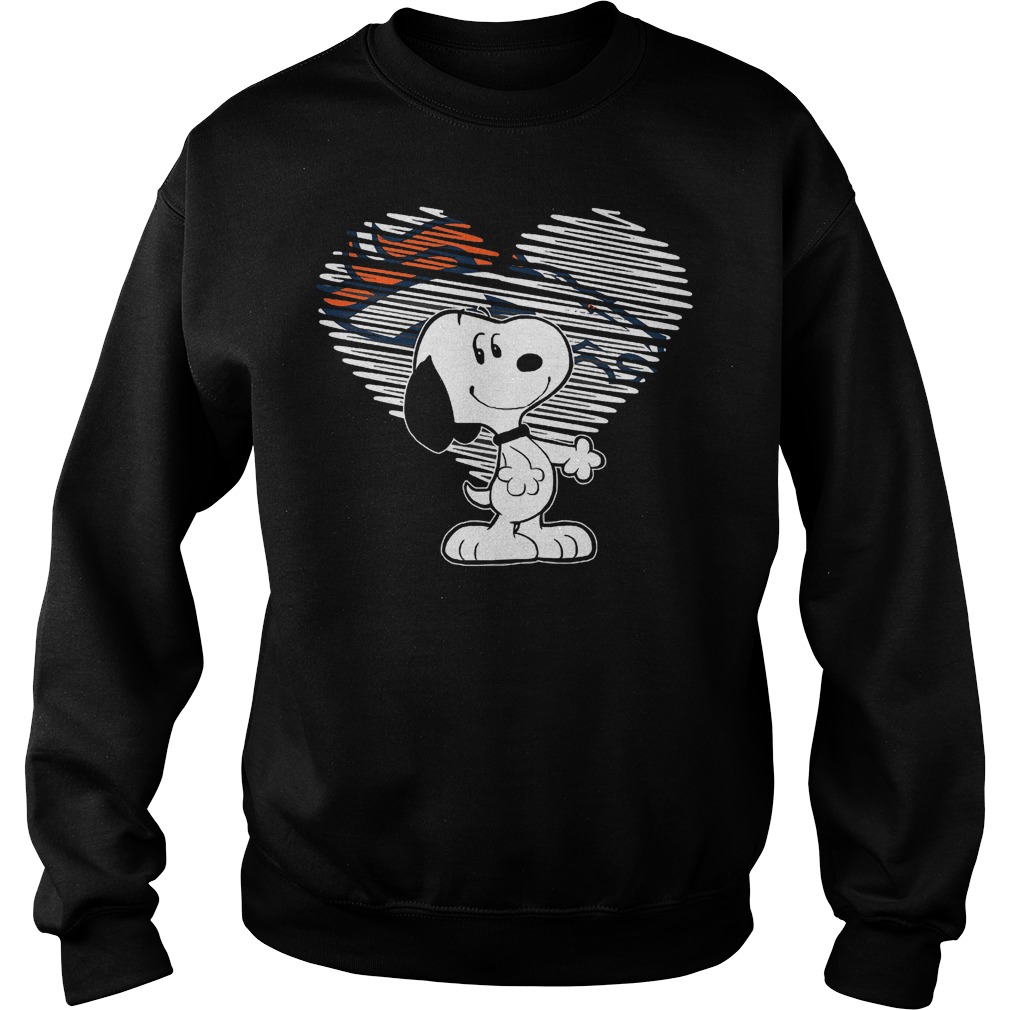 I love denver broncos snoopy in my heart shirt Sweatshirt Unisex