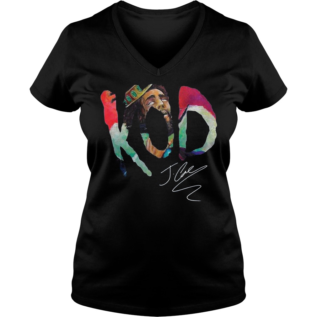 Kod J Cole Signed Autograph shirt Ladies V-Neck
