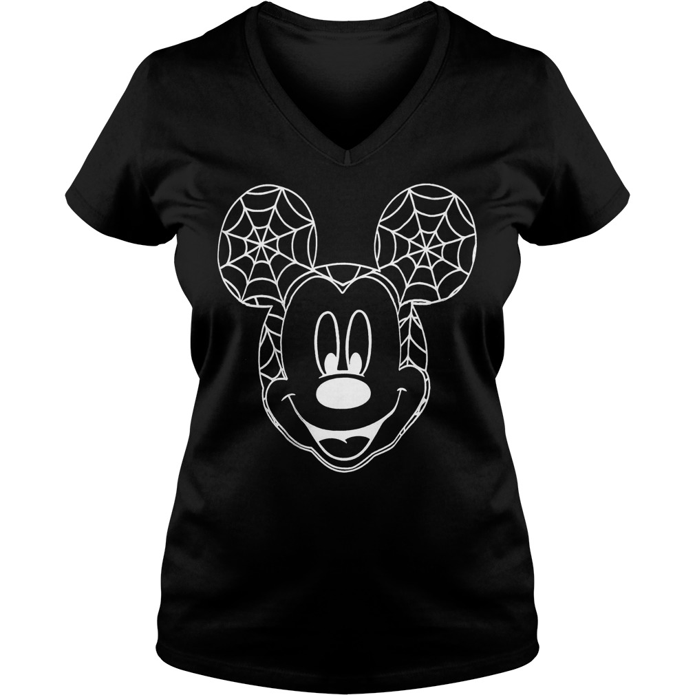 Mickey Mouse Spiderweb shirt Ladies V-Neck