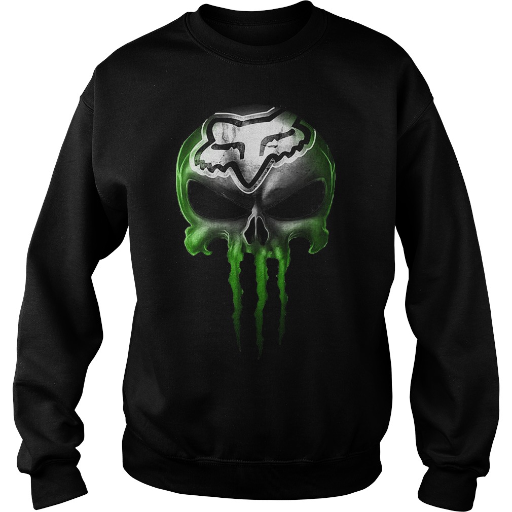 Motocross Green Skull Sweatshirt Unisex
