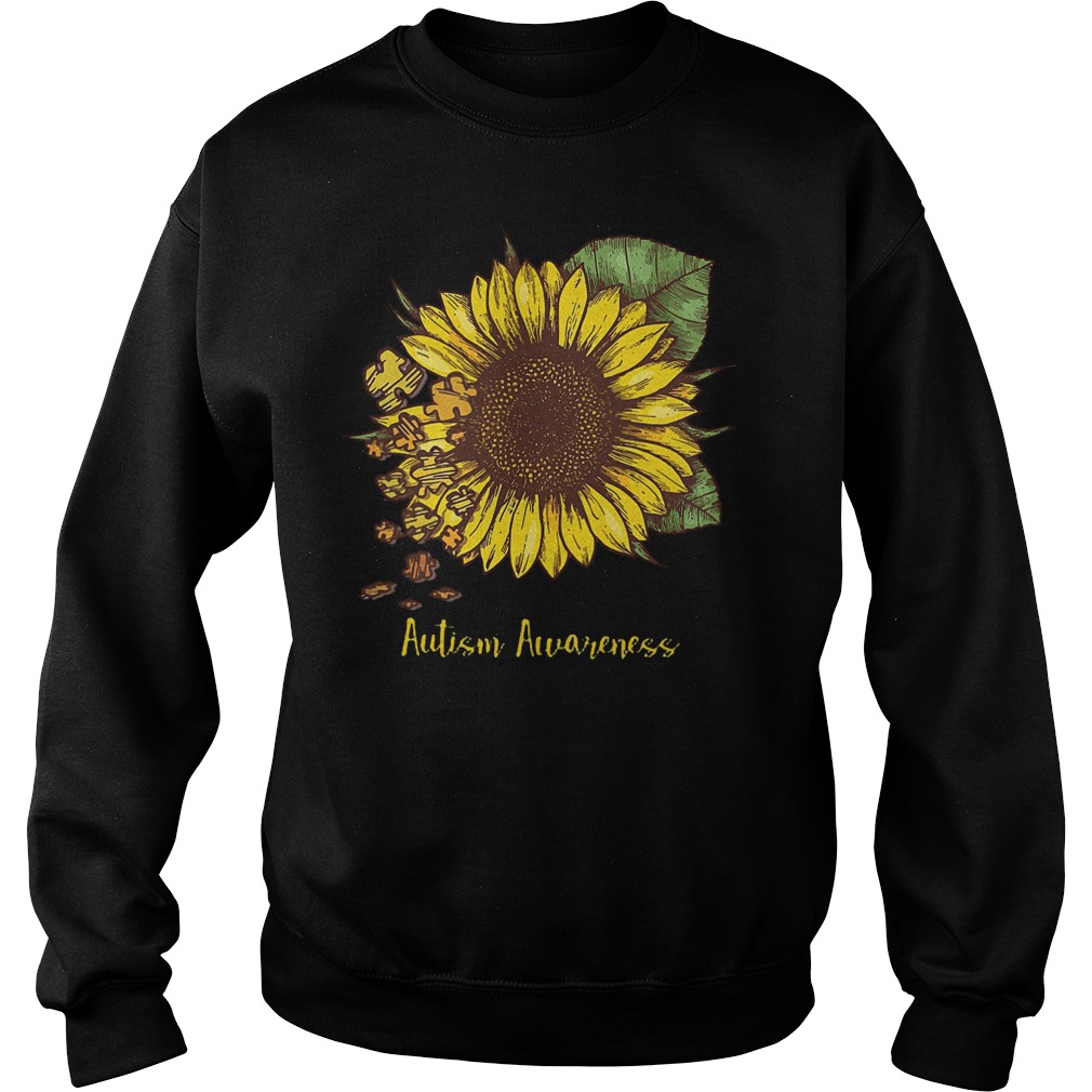 Sunflower Autism Awareness shirt Sweatshirt Unisex