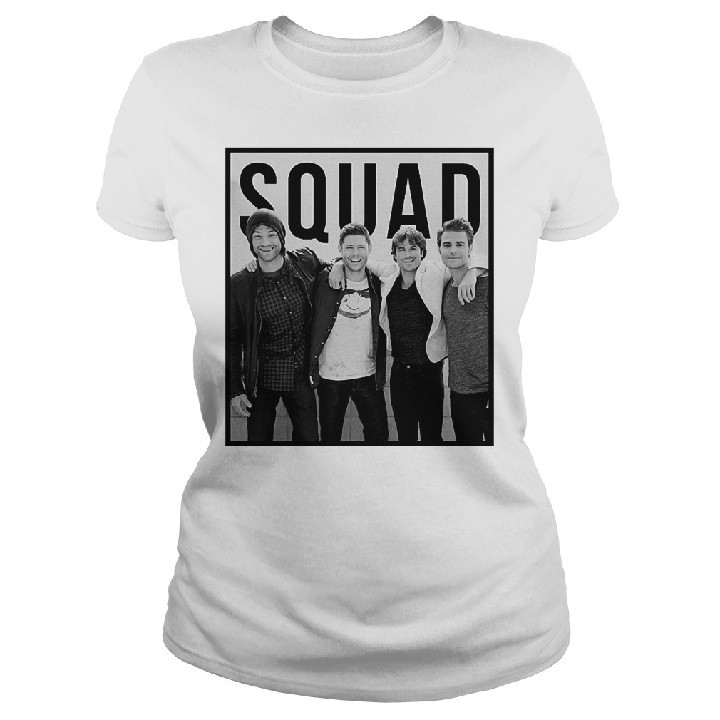 Vampire Diaries Supernatural Sam Dean Winchester Stefan Damon Squad Goal Shirt Classic Ladies Tee
