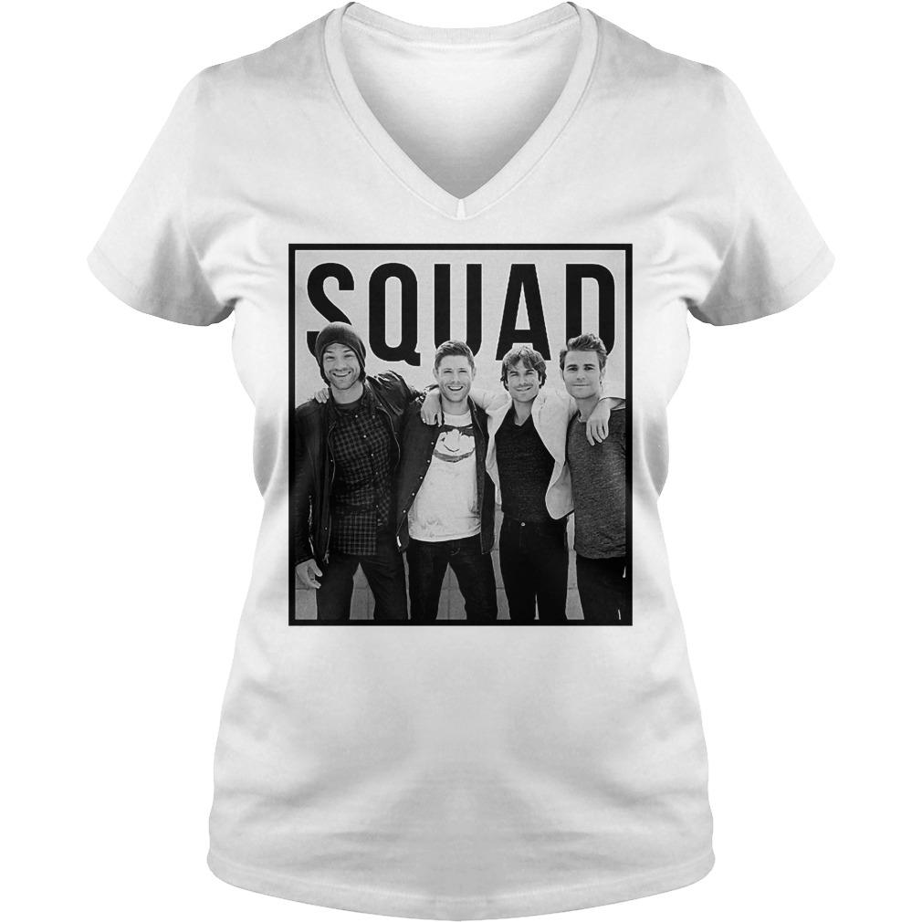 Vampire Diaries Supernatural Sam Dean Winchester Stefan Damon Squad Goal Shirt Ladies V-Neck