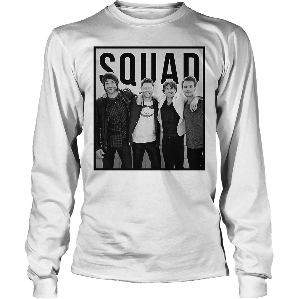 Vampire Diaries Supernatural Sam Dean Winchester Stefan Damon Squad Goal Shirt Longsleeve Tee Unisex