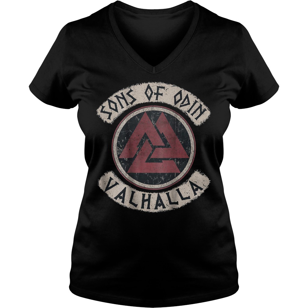 Viking Sons Of Odin Valhalla shirt Ladies V-Neck