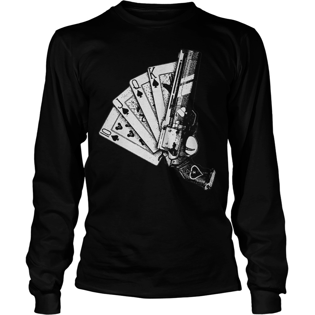 Cards Vegas Casino 10JQKA Guns shirt Longsleeve Tee Unisex