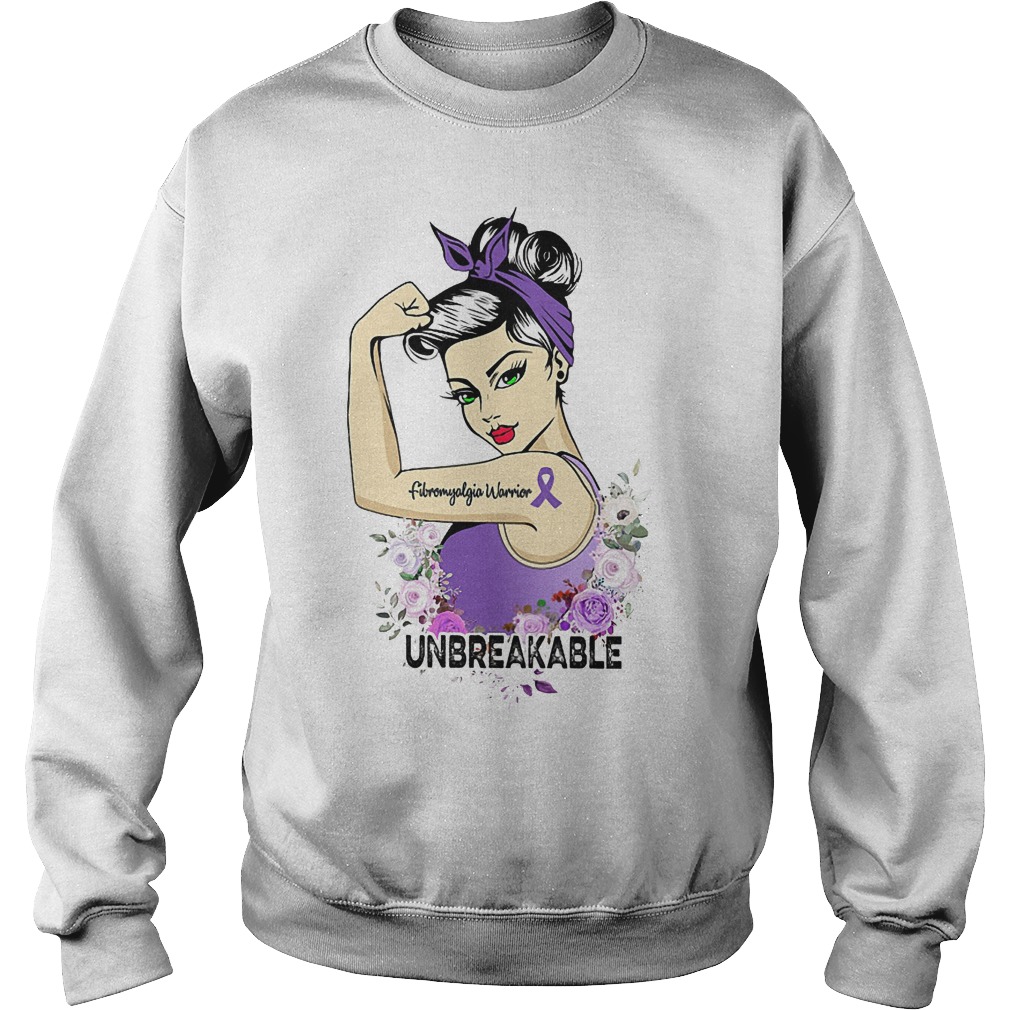 Fibromyalgia warrior unbreakable shirt Sweatshirt Unisex