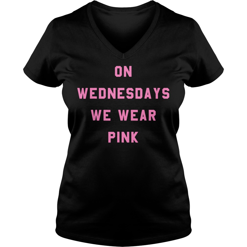 On wednesdays we wear pink shirt Ladies V-Neck