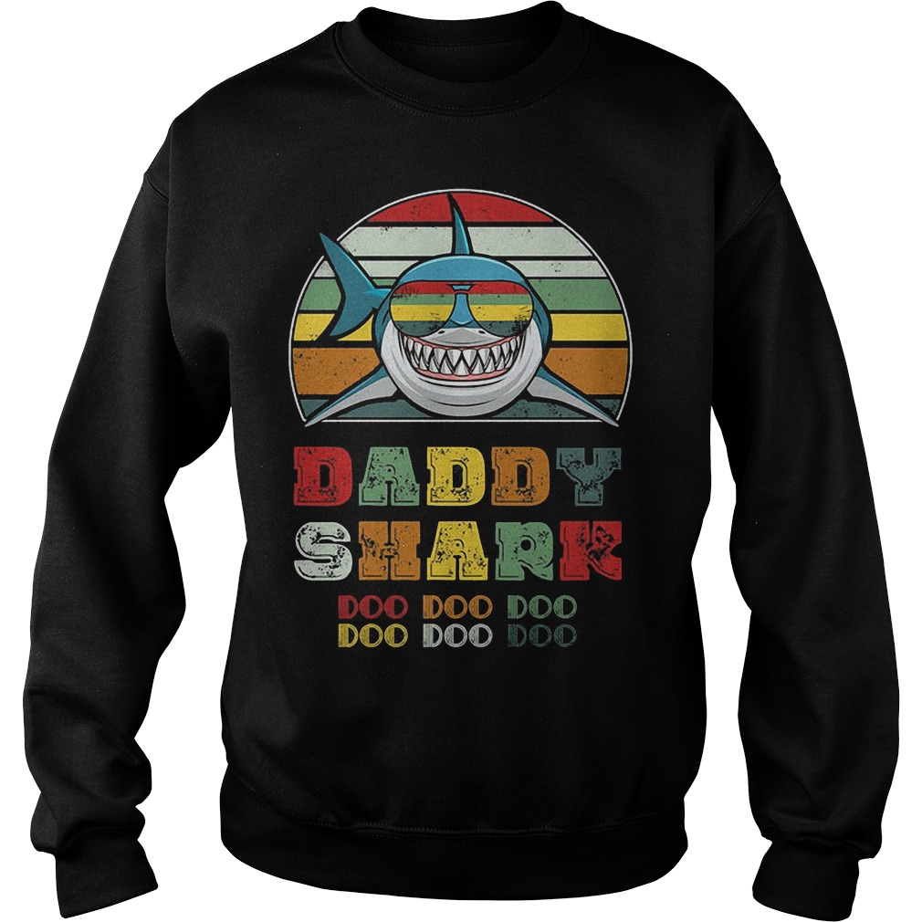 Retro style Daddy shark Shirt Sweatshirt Unisex