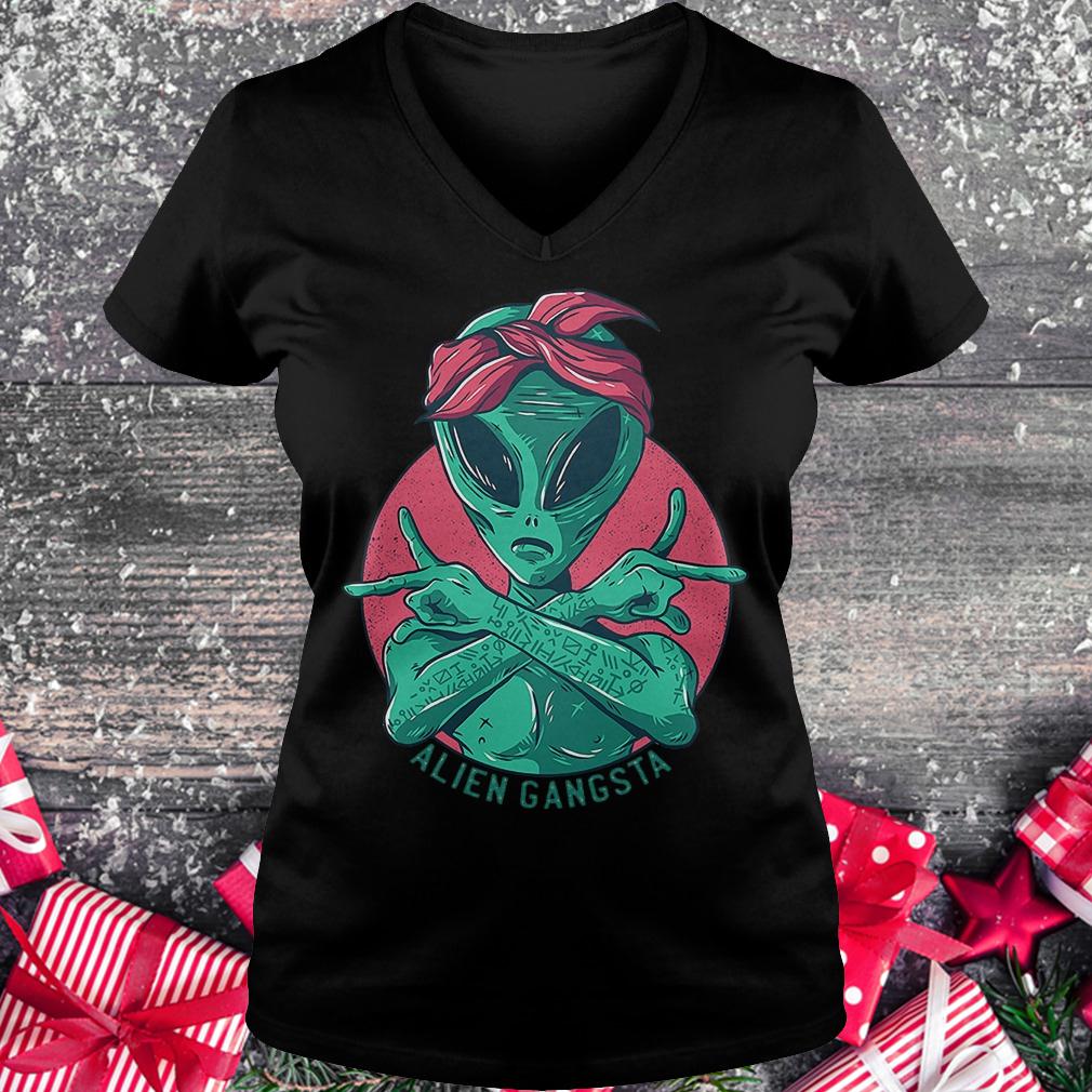 Alien Gangsta shirt Ladies V-Neck