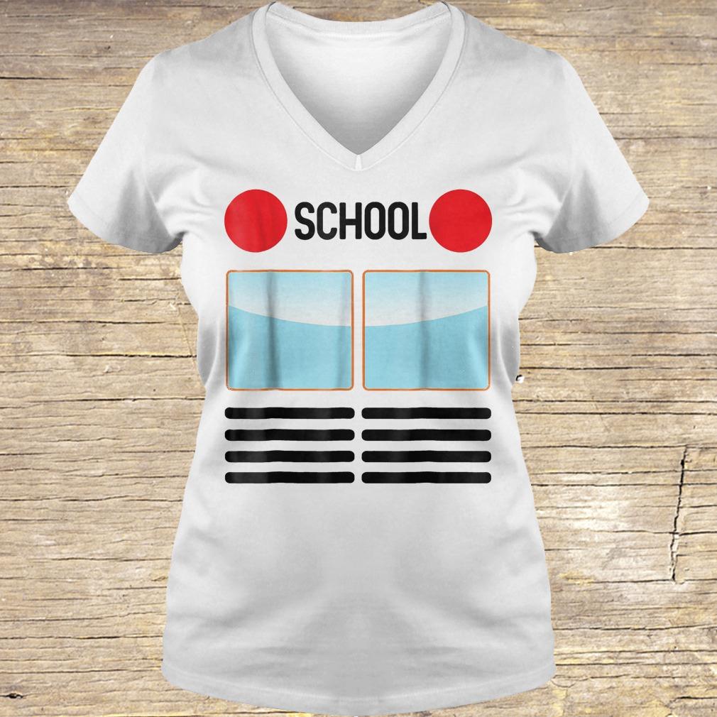 Funny school bus shirt Ladies V-Neck