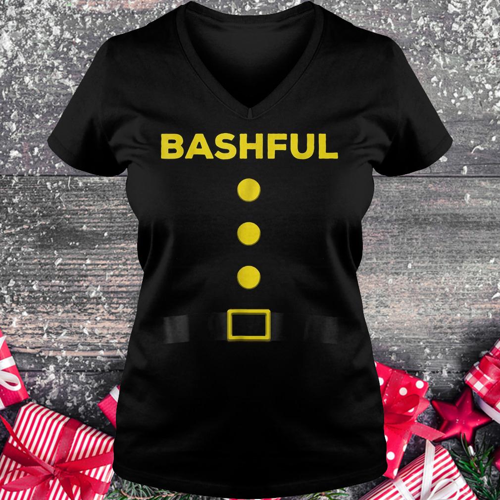 Halloween Bashful dwarf shirt Ladies V-Neck