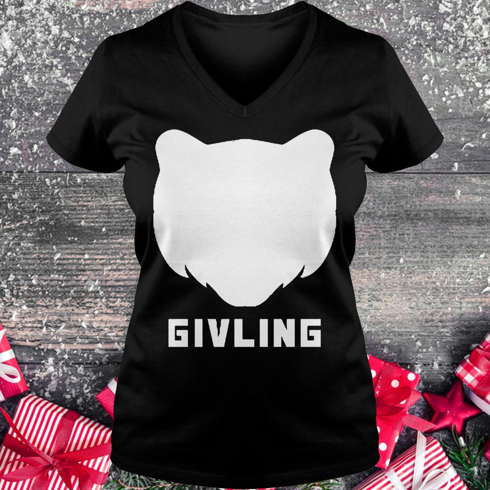 Halloween Givling glow in the dark shirt Ladies V-Neck