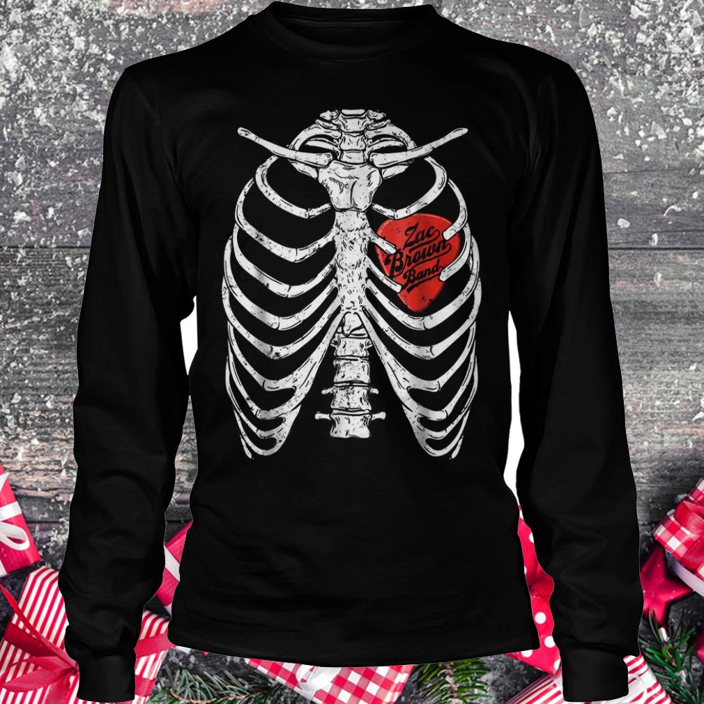 Halloween Zac Brown Band skeleton rib cage shirt Longsleeve Tee Unisex