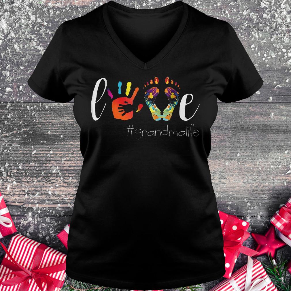 Love grandmalife shirt Ladies V-Neck