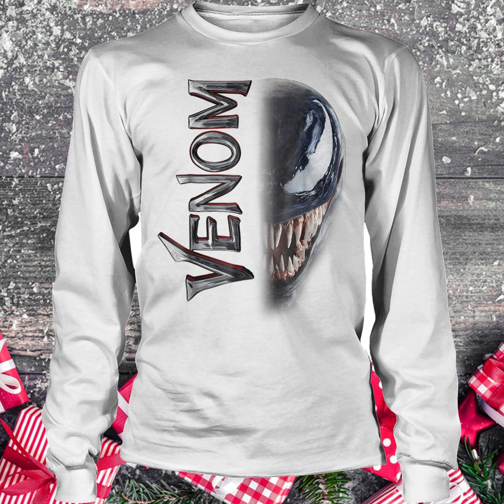 Marvel venom split down the middle Grin shirt Longsleeve Tee Unisex