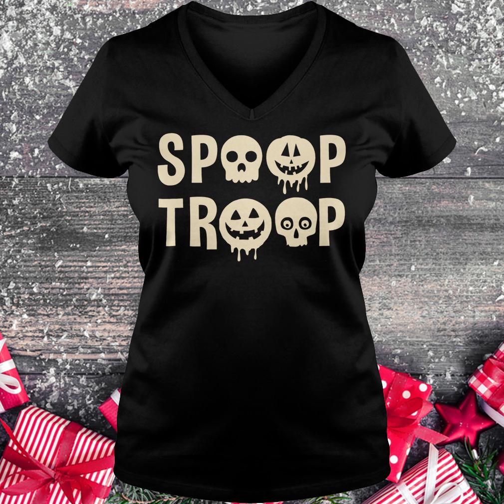 Spoop Troop funny halloween shirt Ladies V-Neck