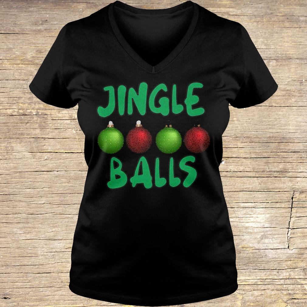 Tinsel balls Christmas shirt Ladies V-Neck
