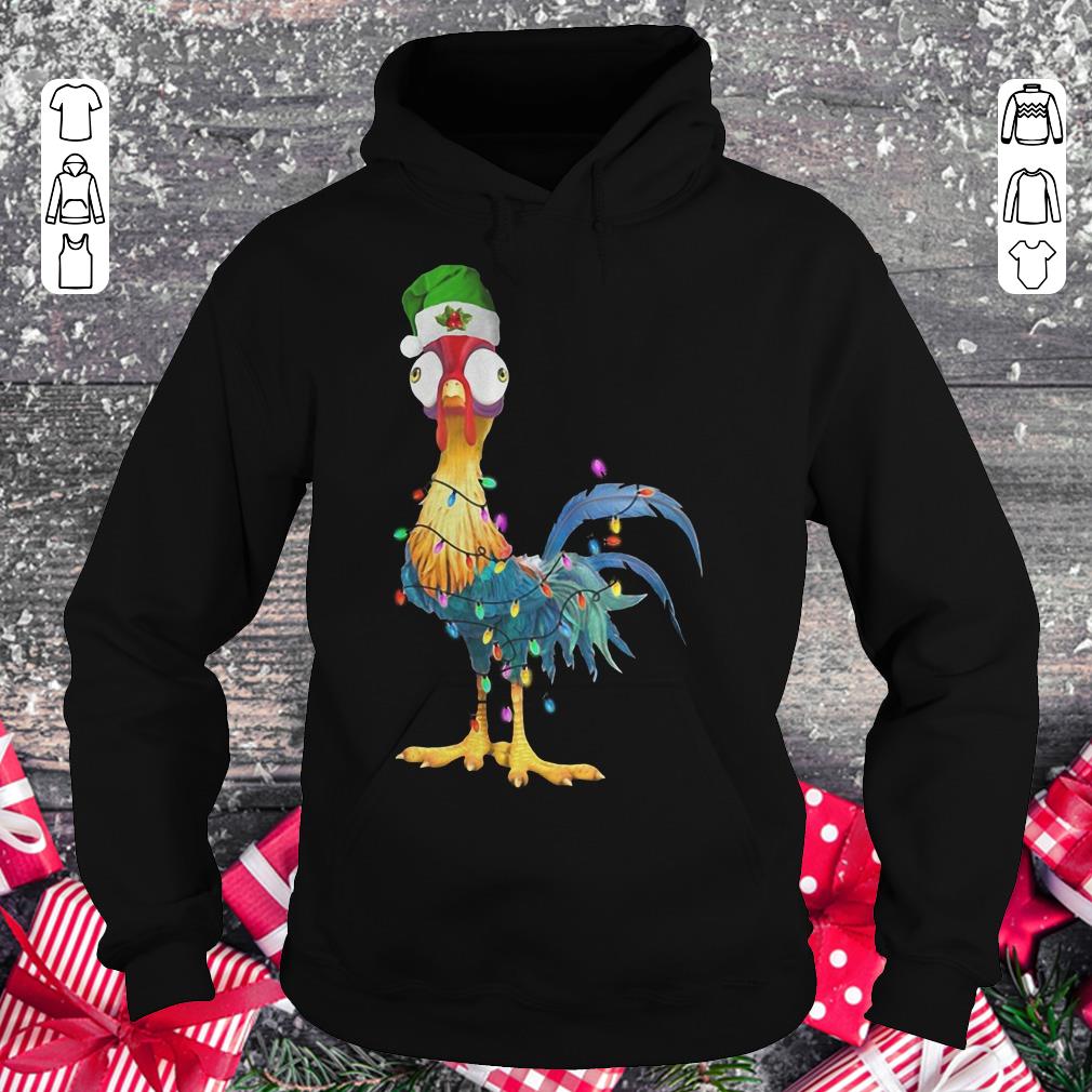 Awesome Chicken Hei Hei Christmas light shirt longsleeve Hoodie