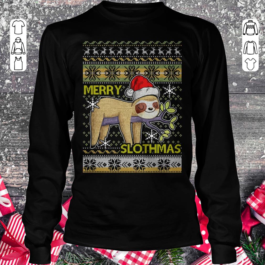 Awesome Merry Slothmas sweater shirt sweater Longsleeve Tee Unisex