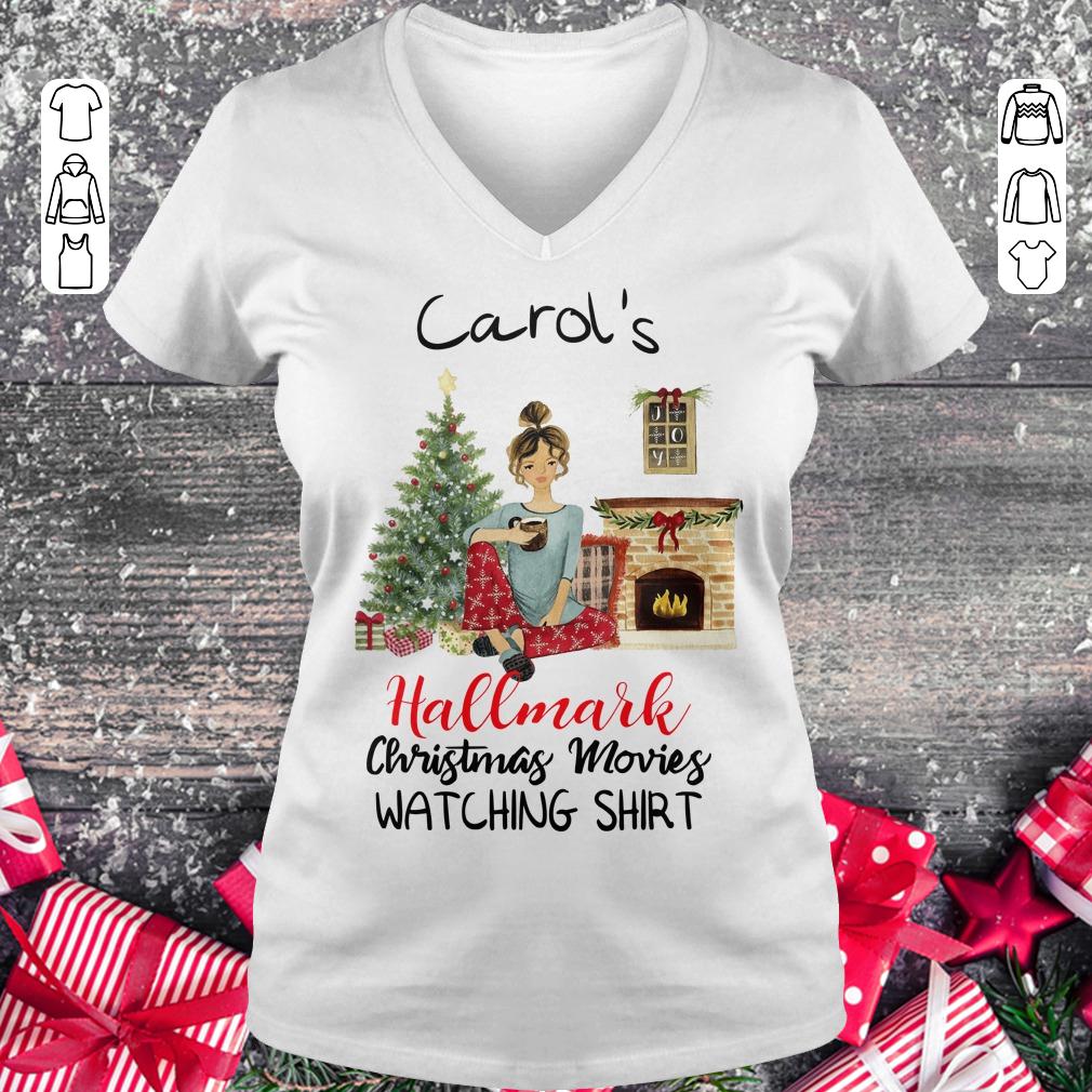 Carol's This is My Hallmark Christmas Movie Watching Shirt Ladies V-Neck