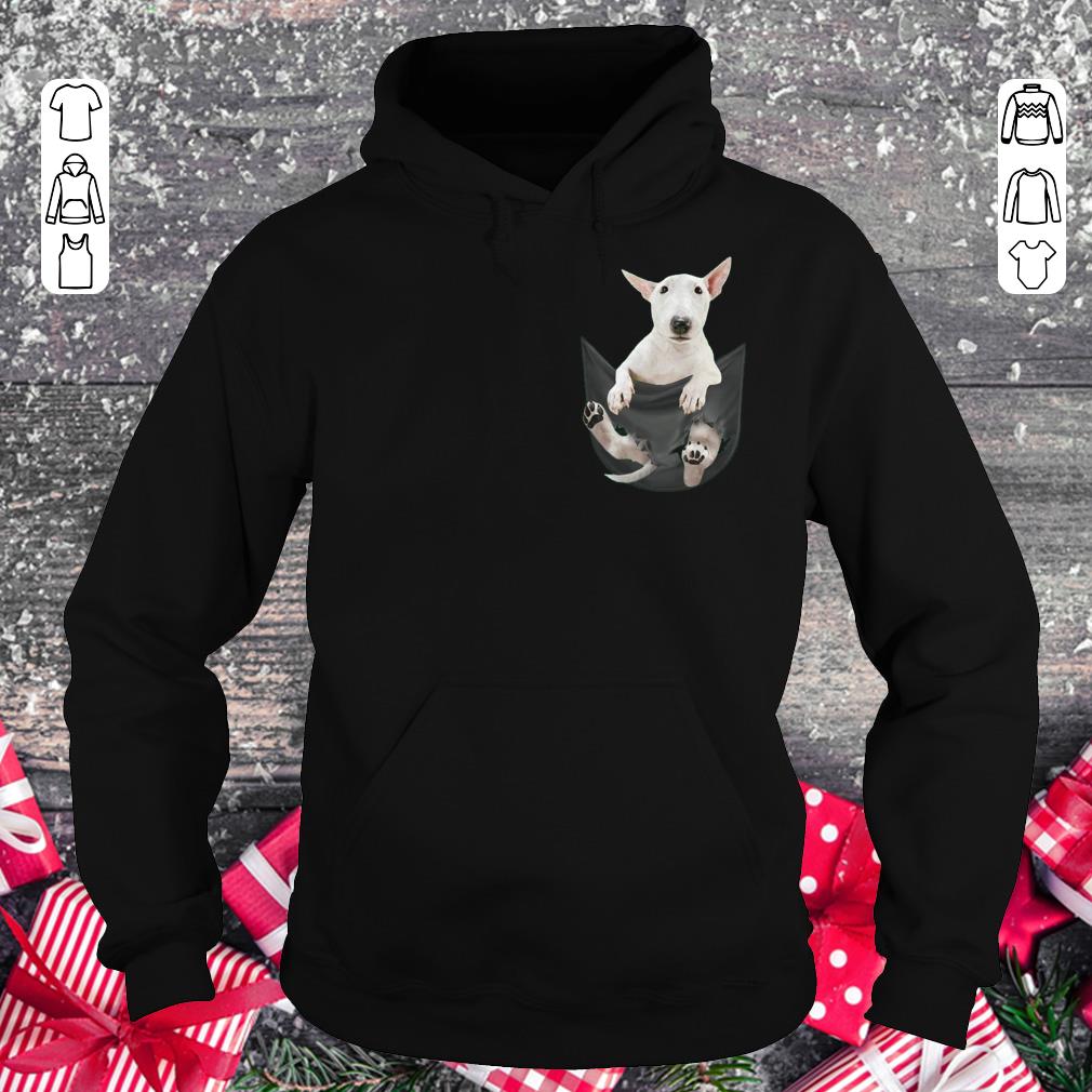Funny Bull Terrier inside black Tiny Pocket shirt Hoodie