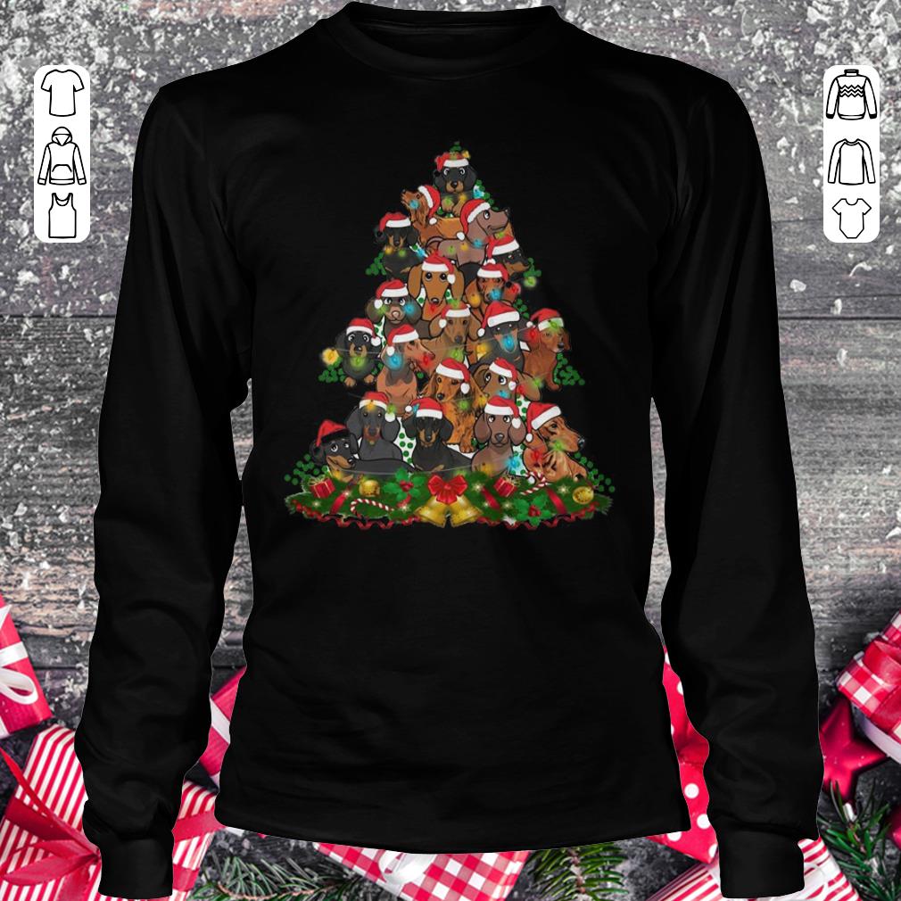 Funny Dachshunds Christmas Tree shirt Longsleeve Tee Unisex
