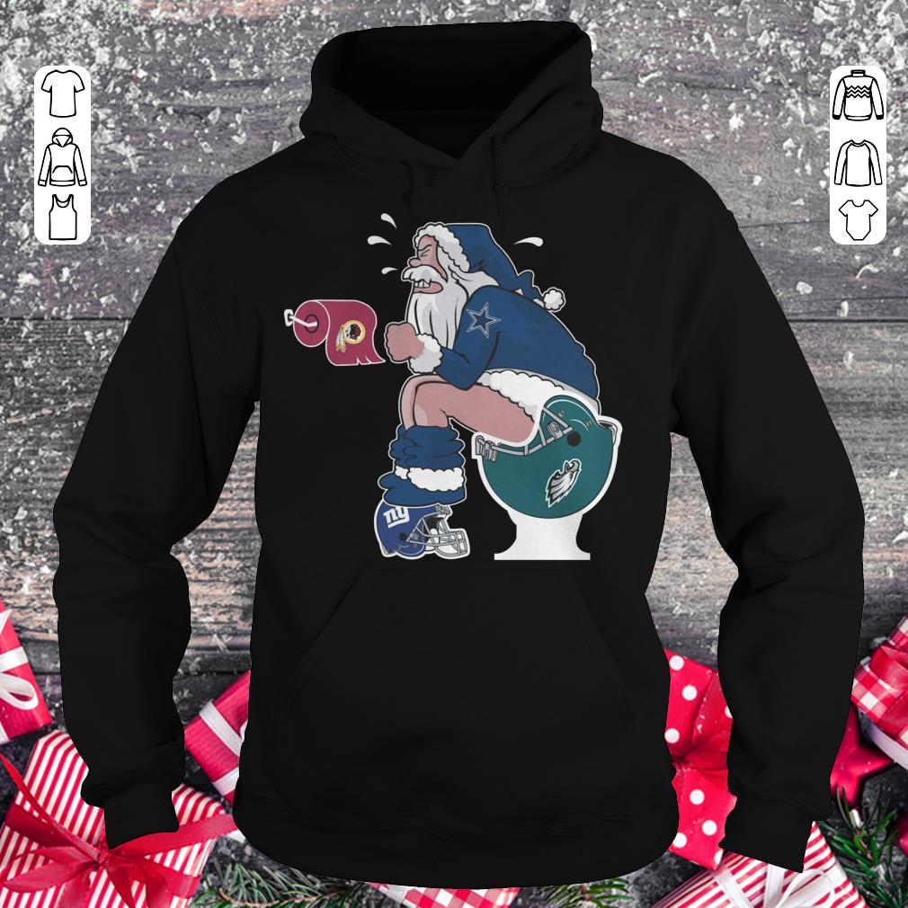 Funny Dallas Cowboys Santa Claus Washington Redskins Toilet Paper shirt Hoodie