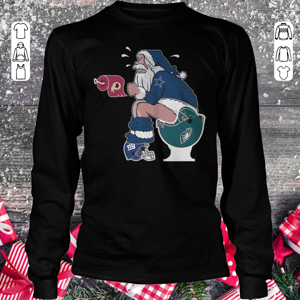 Funny Dallas Cowboys Santa Claus Washington Redskins Toilet Paper shirt Longsleeve Tee Unisex