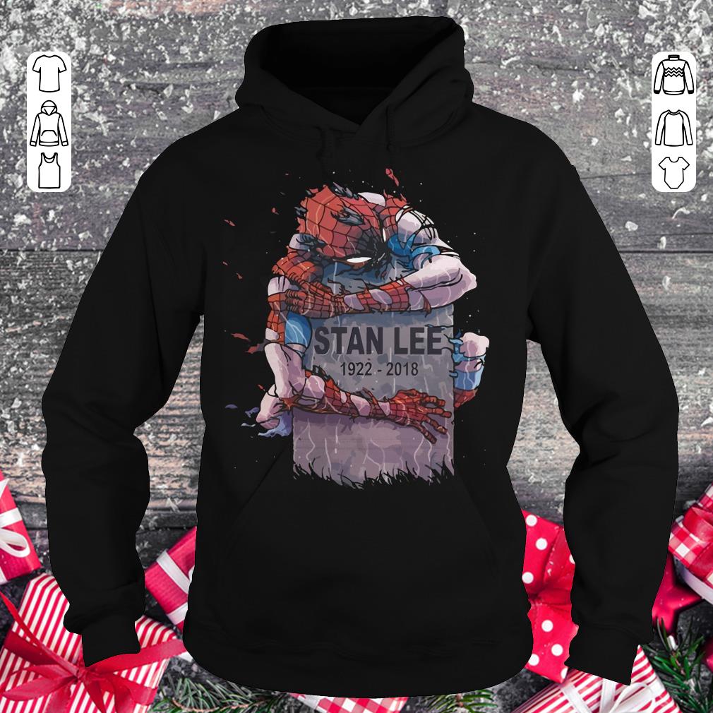 Funny Spider Man hug Stan Lee shirt sweatshirt Hoodie