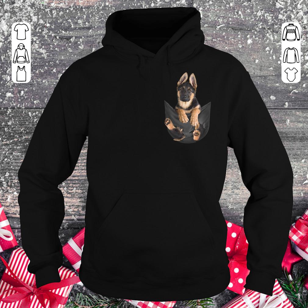 German Shepherd in Pocket shirt Hoodie