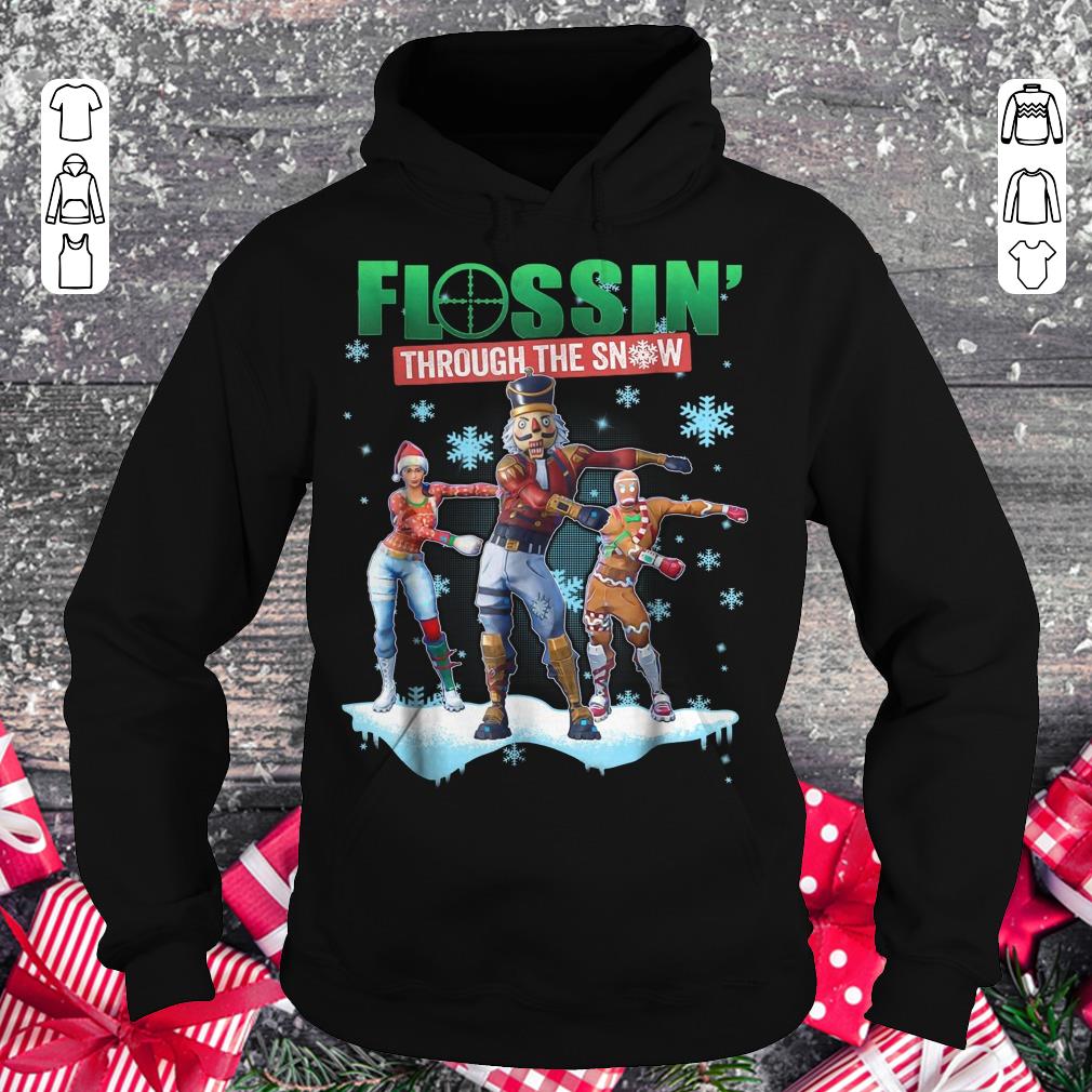 Hot Fortnite Flossin Through the snow shirt Hoodie