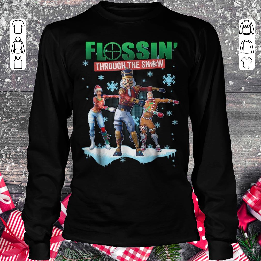 Hot Fortnite Flossin Through the snow shirt Longsleeve Tee Unisex